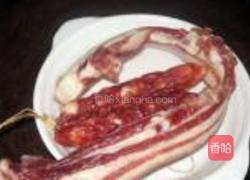 芥蓝炒腊味的做法图解3