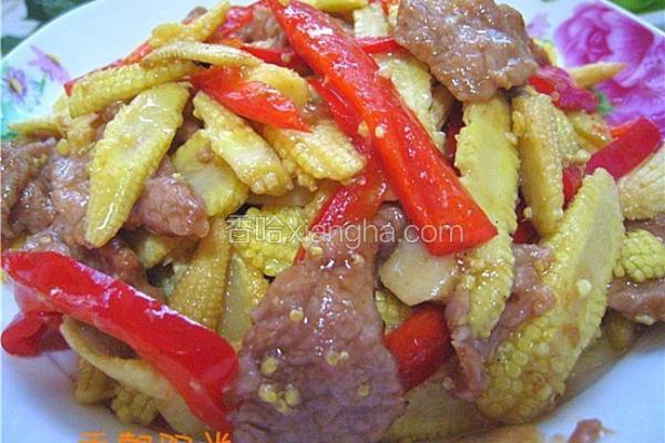 玉米笋炒肉片
