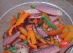 红椒炒腊肉的做法图解5
