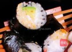 双色绝味海苔饭团的做法图解17