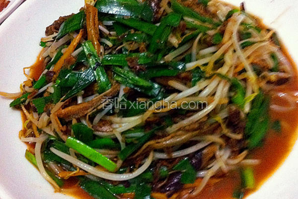 韭菜豆芽爆鳝丝
