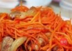 五花肉炒红萝卜丝的做法图解8