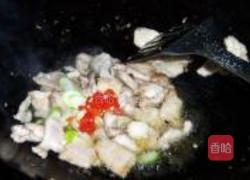 血豆腐肉片炒青蒜的做法图解6