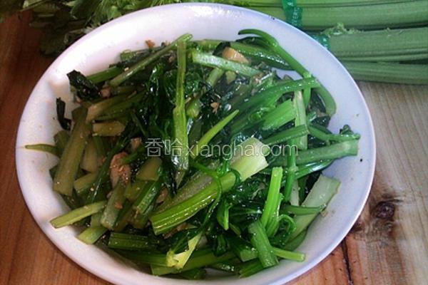 蒜炝芹菜叶