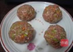 金针菇狮子头的做法图解2