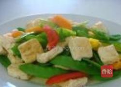 豆腐炒荷兰豆的做法图解6