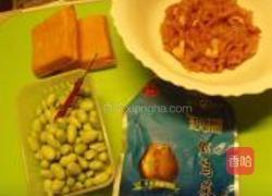 香干肉丝毛豆的做法图解1