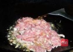肉丝蒜苗的做法图解4