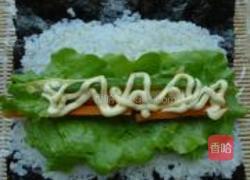 生菜沙拉寿司的做法图解6
