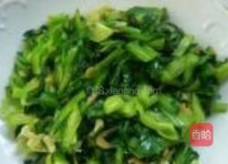虾皮菜心的做法图解6