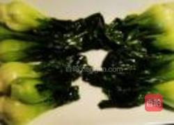 蚝油冬菇扒菜胆的做法图解1