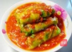 茄汁豆腐包菜卷的做法图解15
