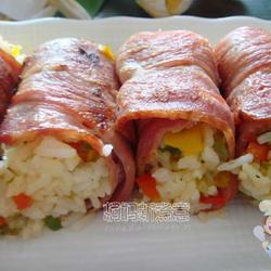 培根彩椒饭卷的做法[图]