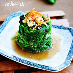 蒜泥姜茸菠菜塔的做法[图]