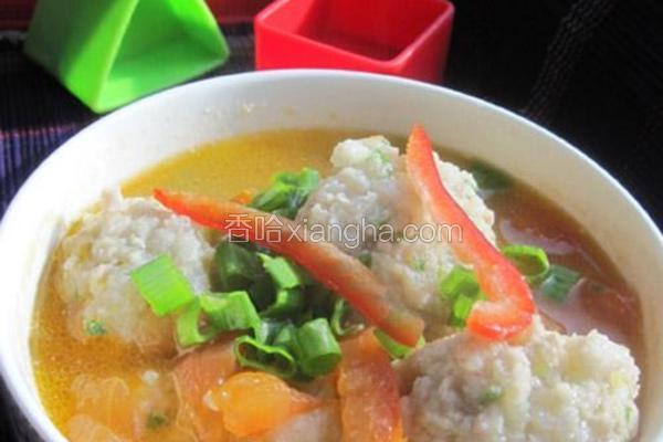 番茄马蹄肉丸汤
