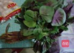 苋菜虾丸汤的做法图解2