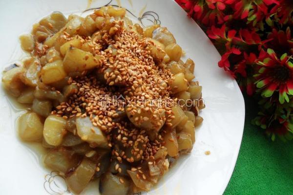 芝麻蒜香茄丁