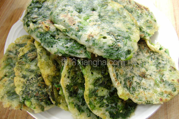 芹菜叶煎饼