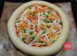 菠萝烤鸭厚匹萨的做法图解17