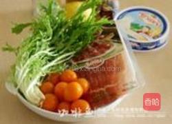 风干火腿奶酪沙拉的做法图解1