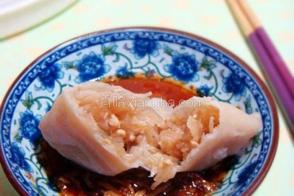 萝卜豆腐素馅蒸饺
