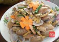 姜葱爆花蛤的做法图解6