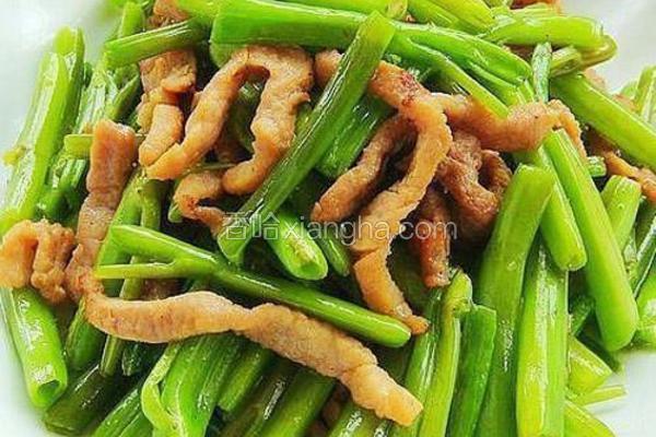 空心菜梗炒肉丝