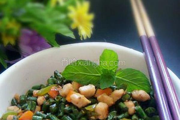 豇豆丁炒肉丁