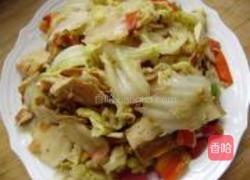 白菜烧豆干的做法图解7