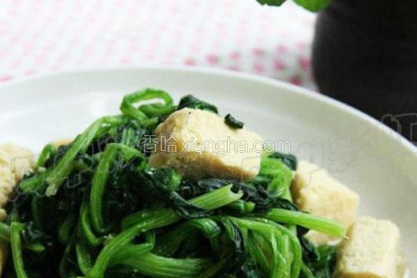 菠菜炖冻豆腐