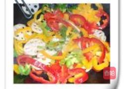 莲藕彩椒的做法图解6