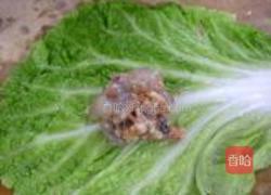 虾肉白菜包的做法图解3