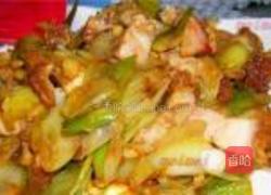 烧肉炒蒜苗的做法图解6