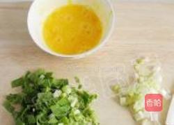 青菜蛋炒饭的做法图解4