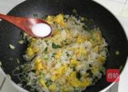 青菜蛋炒饭的做法图解13