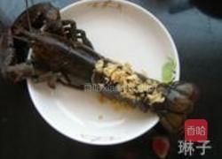 蒜蓉开背蒸龙虾的做法图解7