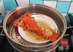 蒜蓉开背蒸龙虾的做法图解9