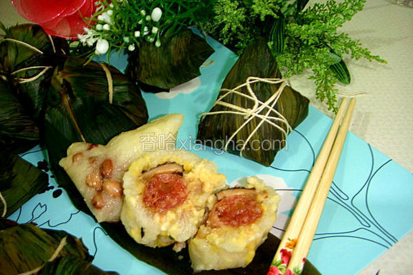 香糯腊肠海米粽