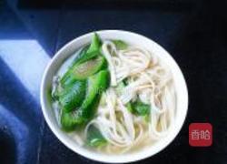 丝瓜热汤面的做法图解8