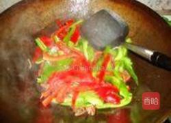青红椒爆鸭肠的做法图解5