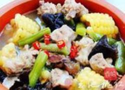 玉米豆角排骨煲的做法图解4