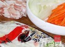 杂蔬肉丝炒乌东的做法图解1