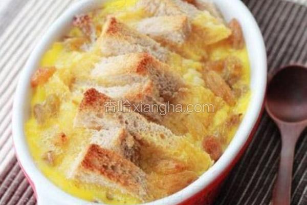 酒酿烤面包布丁