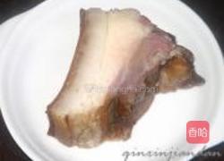 白菜豆干炒腊肉的做法图解2