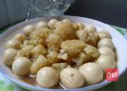菜花烧鹌鹑蛋的做法图解8
