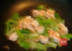 芥蓝花虾球的做法图解9