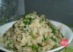 西洋菜肉末炒饭的做法图解8