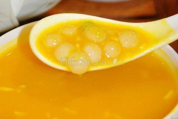 南瓜米酒圆子羹