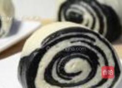 竹炭双色馒头的做法图解15