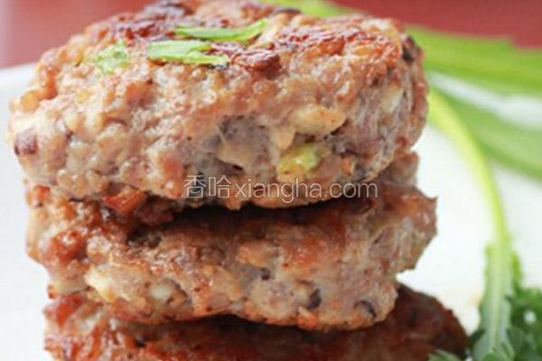 香菇煎肉饼